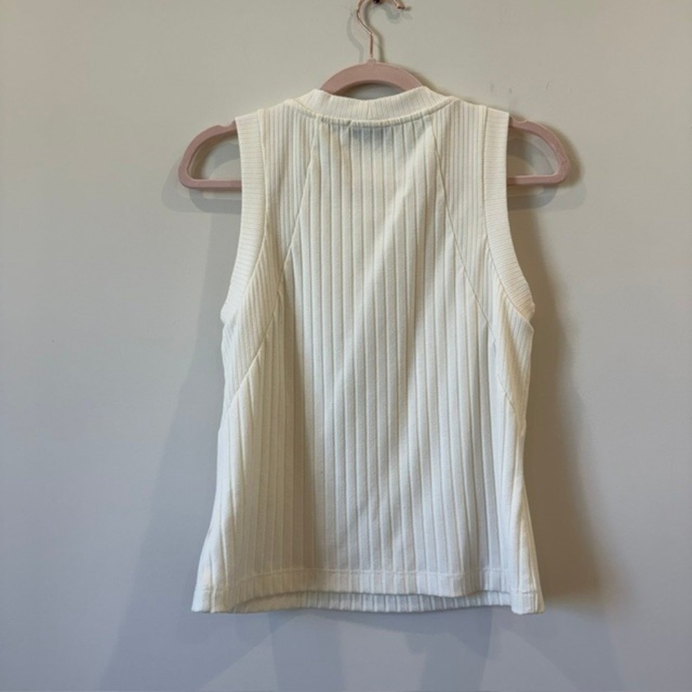 Evereve Ribbed Tank Top Set of 3 | Black, Coral, White | Size S - Picture 5 of 16